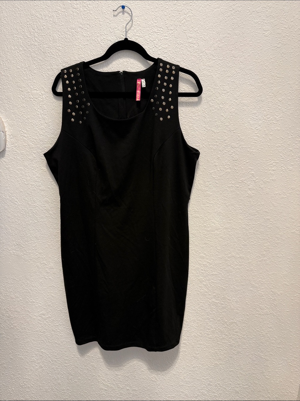 Heart Soul Black Dress with Gold Stud Accents